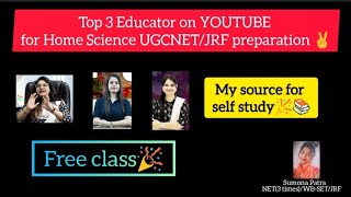 Top 3 Educator for Home Science UGCNETJRF preparation  SELF STUDY  ugcnet viral education [upl. by Pangaro]