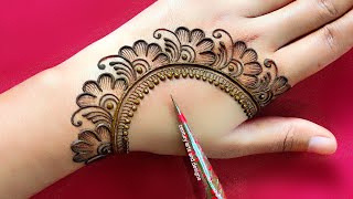 Easy stylish back hand mehndi design  Simple mehndi design  Back hand mehndi  mehndi  Mehndi [upl. by Lasko]