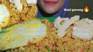 ASMR MUKBANG🌶️NASI GORENG  TELUR CEPLOK🍳  EATING SOUNDS [upl. by Ahsina147]