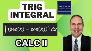 Calculus 2 Integral of secx  cosx2  Trigonometric IntegralPower Reducing Formulas [upl. by Etteniuqna]