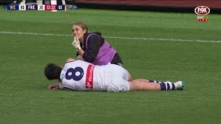 Gaff strikes Brayshaw  Round 20 [upl. by Nesnej]