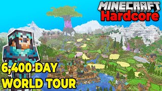 WORLD TOUR for my 3 year old Hardcore Minecraft 120 Survival World [upl. by Sanfo]