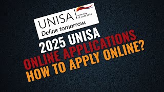 2025 UNISA Applications  How to apply at UNISA online [upl. by Thisbee]