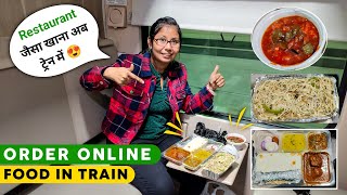 RailRestro Nonveg Food in Train How To Order Online food in Train  3rd Economy Coach Journey [upl. by Afinom]