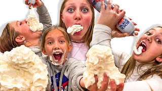 who can EAT the MOST WHIPPED CREAM Challenge wthe Shumway Show [upl. by Lemal]