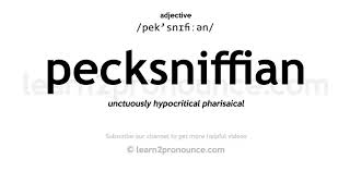 Pronunciation of Pecksniffian  Definition of Pecksniffian [upl. by Annovy]