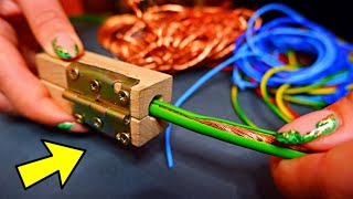 How to STRIP Copper WIRE  Top 3 DIY Stripping devices  INCREDIBILE [upl. by Inad]