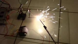 homemade flyback transformer [upl. by Ahsikan]