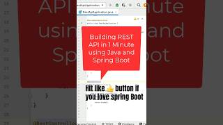 REST API in 1 Minute using Spring Boot 3 and Java java springboot restapi [upl. by Mountford934]