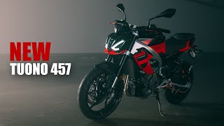 2025 APRILIA TUONO 457 REVEALED  New 400cc Streetfighter Bike [upl. by Lacee]