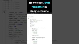 How to install and use JSON Formatter in chrome to view JSON data in a nice formatted way shorts [upl. by Edualcnaej]