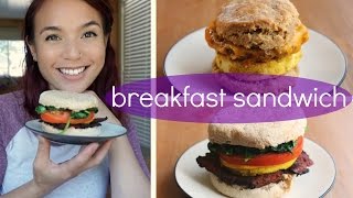 Vegan Breakfast Sandwich  Sausage Biscuit amp quotEggquot Muffin [upl. by Peterus]