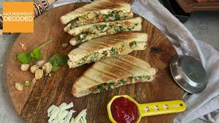 Smashed Chickpea amp Vegetables Sandwich  Vegan Green Healthy Easy Meal Prep [upl. by Giorgi572]