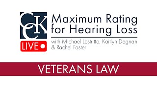 Maximum VA Rating for Hearing Loss Explained [upl. by Neelsaj404]