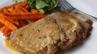 Slow Cooker Cider Braised Pork Roast Recipe [upl. by Komara852]