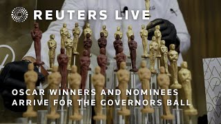 LIVE Oscar winners and nominees arrive for the Governors Ball  REUTERS [upl. by Egor]