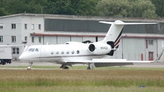 Gulfstream IVSP N441QS from USA  Circling Approach and Landing at Bern Airport [upl. by Navap]