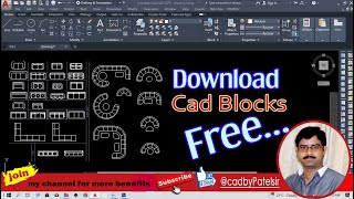 how to free download cad block  how to download cad bocks for free cadbypatelsir [upl. by Lalage867]