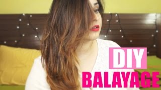 DIY BALAYAGE HAIR  Tips and Technique  Light golden brown on Black Indian Hair [upl. by Nonah]