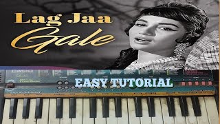 Lag Ja Gale Lata Mangeshkar Easy Piano Tutorial 🎹🎹🎹 [upl. by Thomas53]