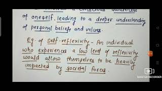 What is Self  reflexivity  Class 12 SOCIOLOGY Ch2 Indian SOCIETY [upl. by Mouldon]