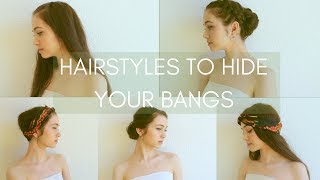 Hairstyles to hide your bangs for short bangs [upl. by Velvet198]