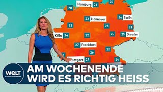 NACH STURMTIEF POLY Jetzt schwappt eine Hitzewelle nach Deutschland  WELT Wetter [upl. by Gates]