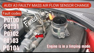 Audi A3 Faulty Mass Air Flow Sensor Replaced Due to the Engine Running in a Limp Mode [upl. by Faxan]