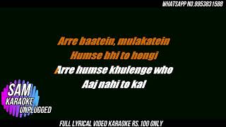 Samne Yeh Kaun Aaya  Kishore KumarJawani Deewani Unplugged Karaoke [upl. by Silvie716]