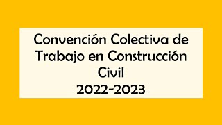 Tabla Salarial de Construcción Civil 2022 a 2023 [upl. by Guenna]