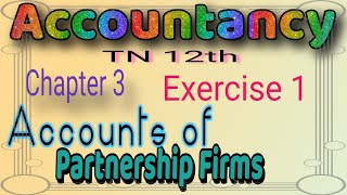 TN 12th accounts unit 3  Exercise 1 [upl. by Swetiana]