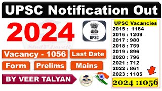 UPSC CSE 2024 Notification Out  UPSC Vacancies 1056  UPSC Notification 2024  UPSC Prelims Date [upl. by Targett]