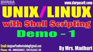 UNIXLINUX with Shell Scripting tutorials  Demo  1  by Mrs Madhuri on 29072024 10AM IST [upl. by Nosned]