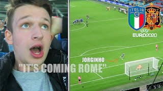 PENALTY SHOOTOUT DRAMA at ITALY vs SPAIN  EURO 2020 [upl. by Alli897]