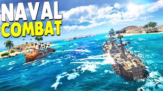 NEW Warship Building Simulator with Naval Combat Custom Ship Building  Sea of Craft Gameplay [upl. by Erastatus]