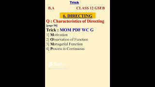 Characteristics of Directing  CH 6 Directing Business Studies Class 12 Gseb shorts [upl. by Nolyag238]