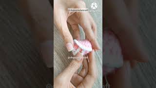 🌹Easy Crochet Mini Rose Keychain Free pattern Tutorial on YouTube Chapa crochet amp craft shorts [upl. by Aztinad]