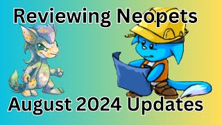 Reviewing Neopets  August 2024 Updates [upl. by Anselma]