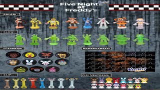 Coleccion Completa Figuras ColorLlaverosClipsVualá Five Nights At Freddys [upl. by Drahsar547]