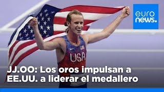 Juegos Olímpicos Los oros en atletismo aúpan a Estados Unidos al primer puesto del medallero [upl. by Siladnerb]