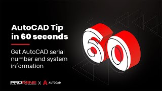 Get AutoCAD serial number and system information  AutoCAD Tips in 60 Seconds [upl. by Nevins]