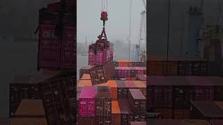 safety placed the container😱🚢short container dangerous ship msc merchantnavy cargoship [upl. by Peoples]