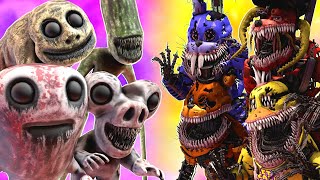 SFM FNaF Zoonomaly Monsters vs FNAF Corrupted [upl. by Marnie967]