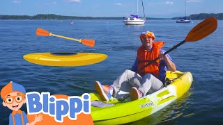 Blippi Goes Kayaking  Learn with Blippi  Educational Videos for Kids [upl. by Zoila]