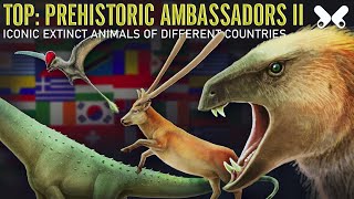 TOP National Prehistoric Animals of Each Country PART 2 National Icons Size comparisonn [upl. by Trude]