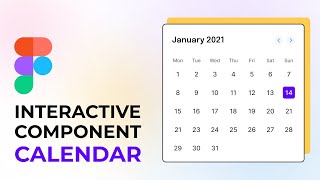 Figma Tutorial  Interactive Component Calendar Design  MrSid [upl. by Annawit528]