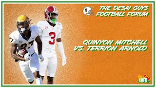 Quinyon Mitchell vs Terrion Arnold 2024 NFL Draft DB Rankings [upl. by Ihcelek]