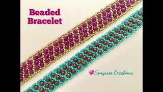 Beaded Netted Bracelet 👍🏻 [upl. by Earal950]