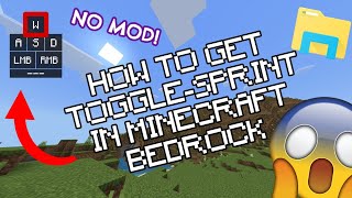 How to get TOGGLESPRINT in MCBE quick and EASY  Minecraft Bedrock Win1011 only [upl. by Ecaroh]