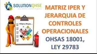 SEGURIDAD Y SALUD EN EL TRABAJOOHSAS 18001 LEY 29783Modulo 5 [upl. by Nosila]